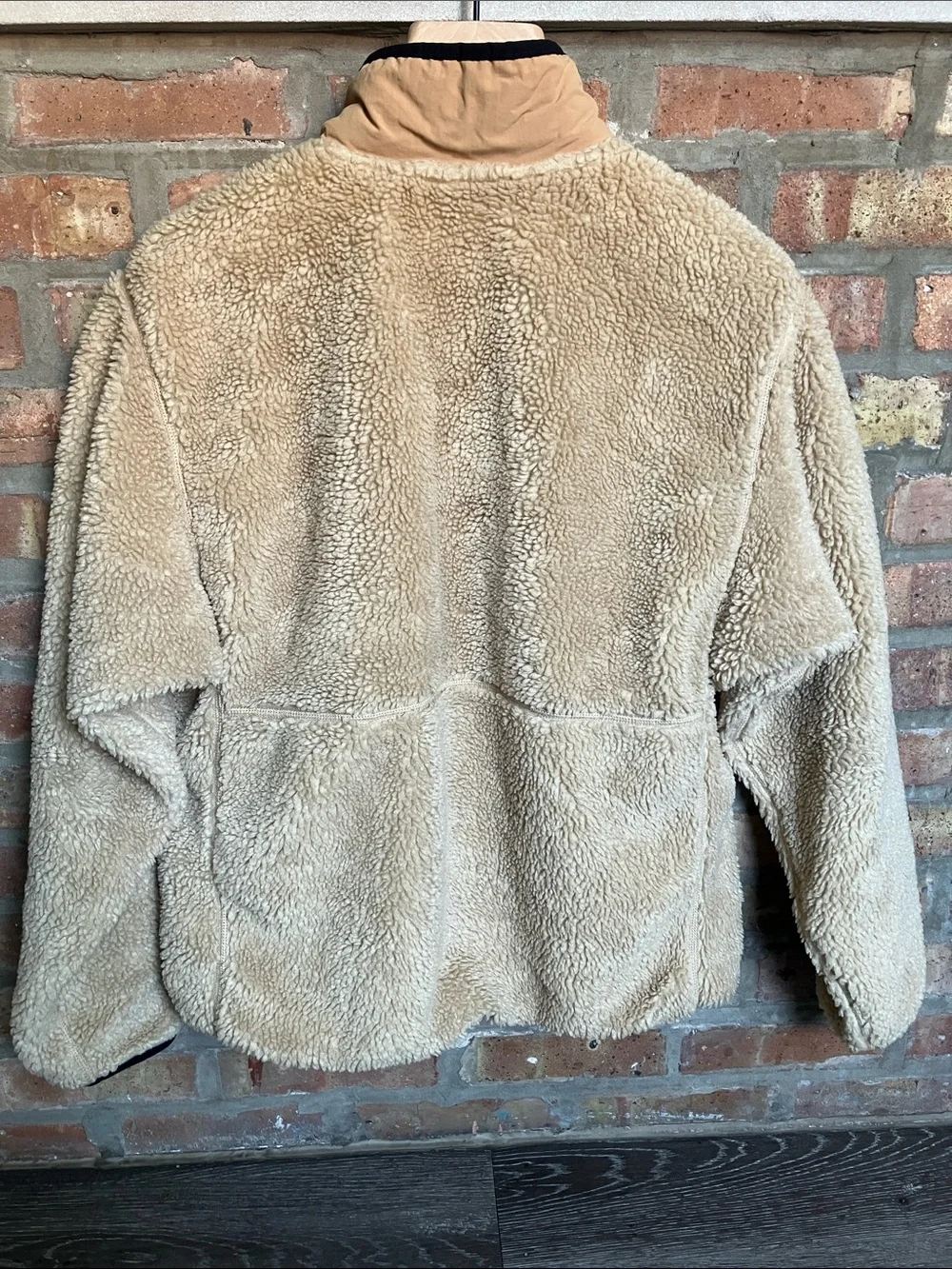 The North Face Extreme Pile Pullover in an almond butter/tan colorway